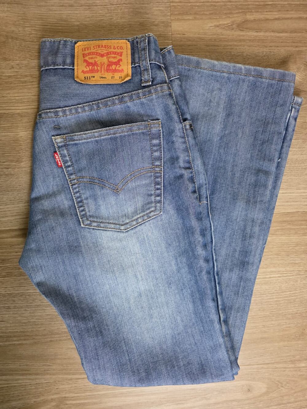 Levi's 511 Slim Jeans Men's W27 L27 Blue Medium Wash Stretch Denim
